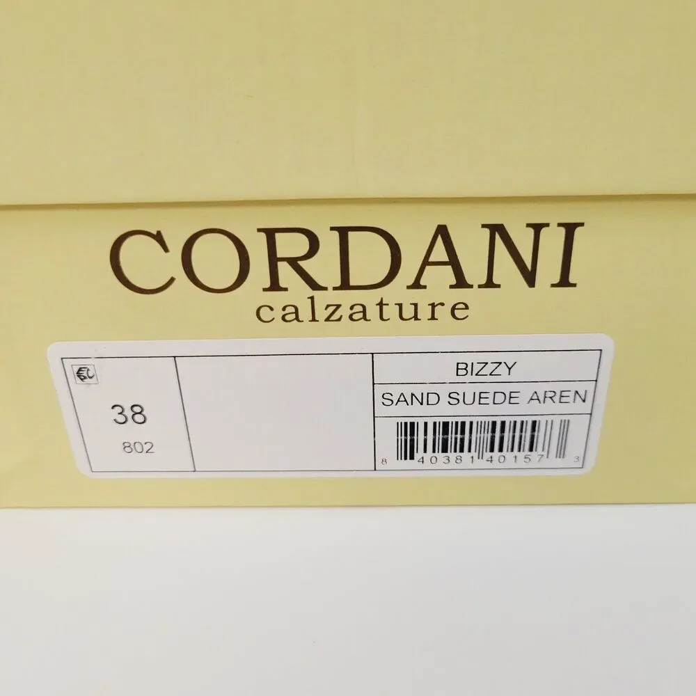 Cordani Empty Shoe Box Original Box & Inserts Size 38 Bizzy Sand Suede Aren